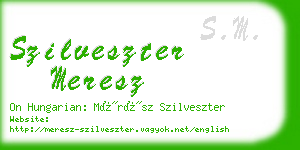 szilveszter meresz business card